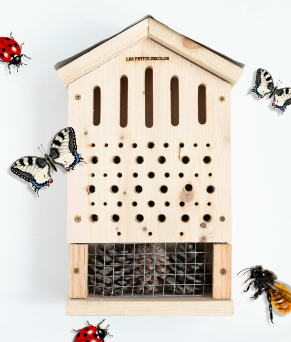 Hôtel à Insectes des Petits Zécolos : Un refuge écologique pour les insectes.